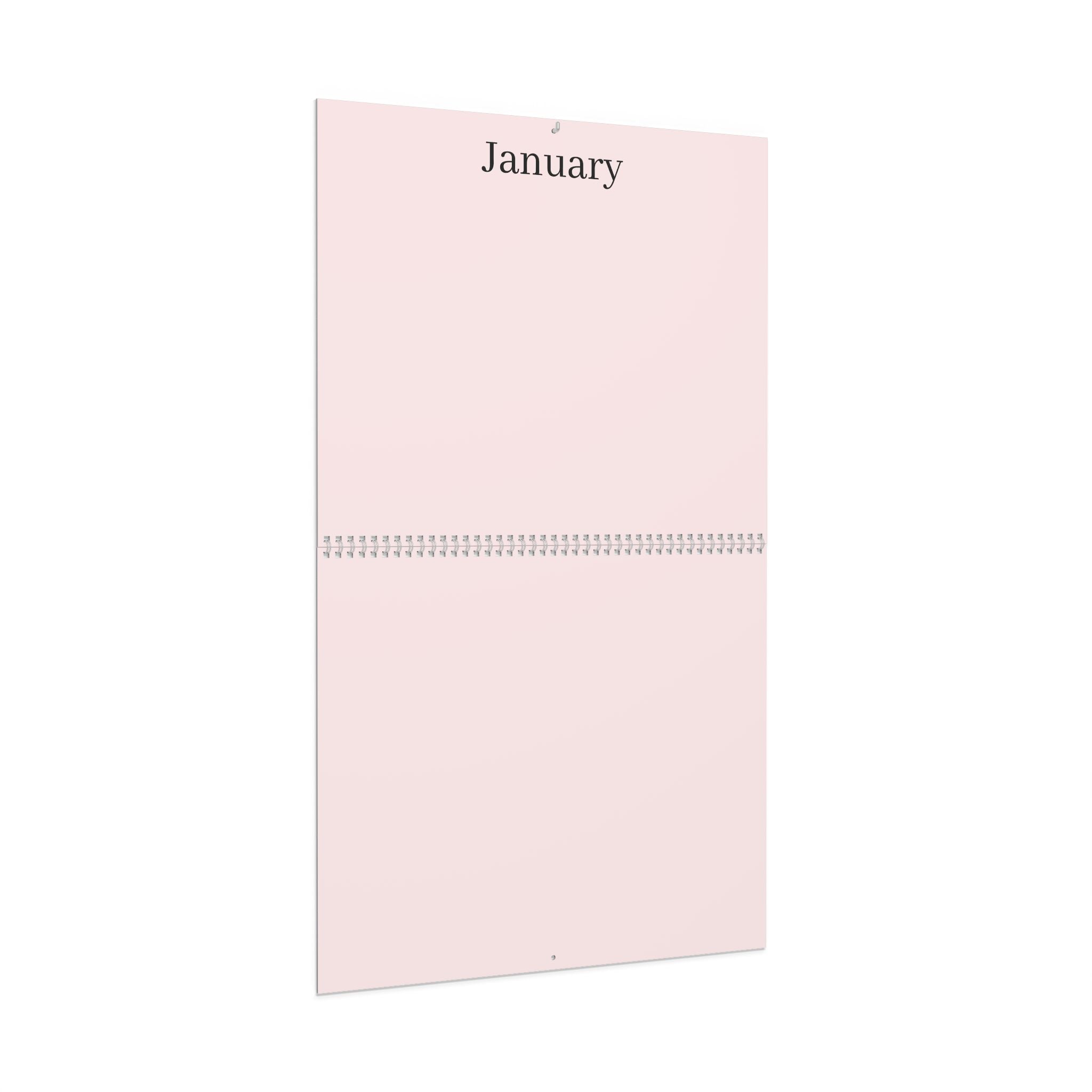 Pink Feminine Wall Calendar — 12-Month Decorative Calendar