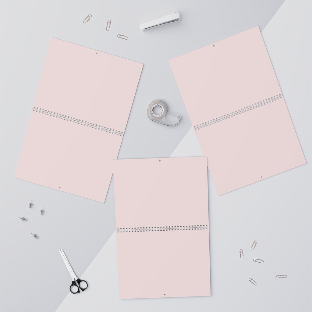 Pink Feminine Wall Calendar — 12-Month Decorative Calendar