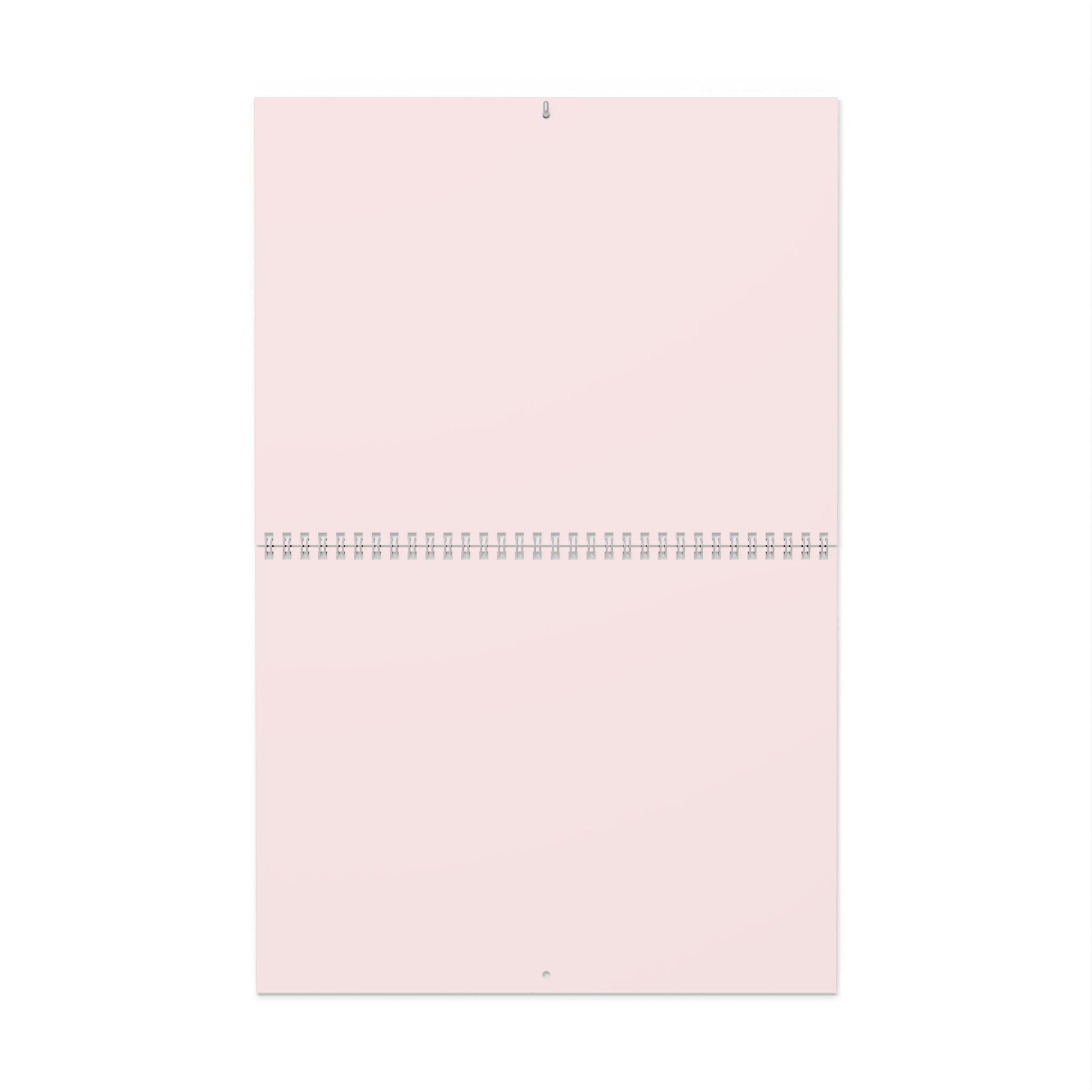 Pink Feminine Wall Calendar — 12-Month Decorative Calendar